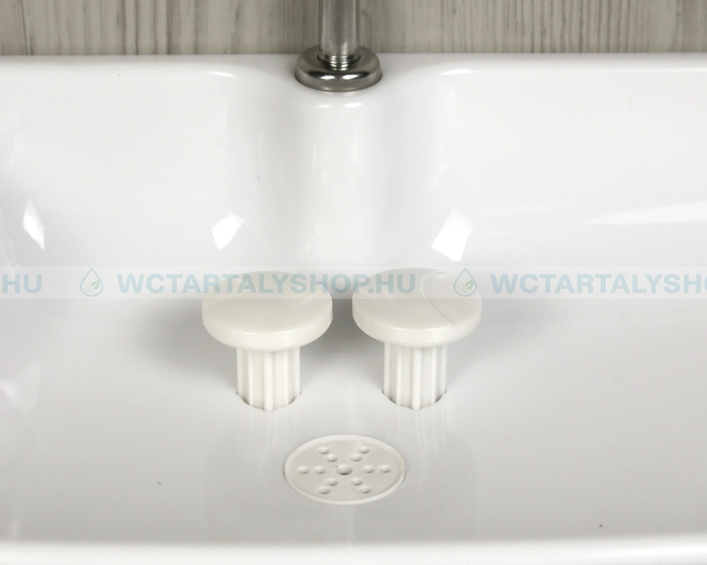 ECOSYSBOX Round WC tartály nyomógomb - Fehér - Műanyag - ECOSYSBOX Round WC tartály alkatrészek